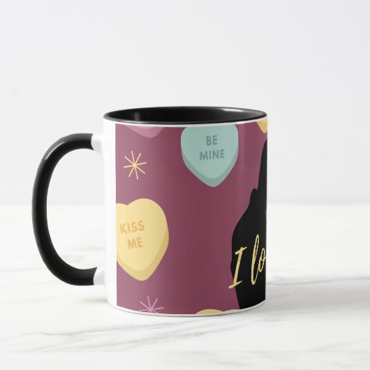 Mug Je T'Aime Candy Hearts Couple (Gauche)
