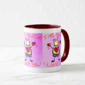 Mug Je t'aime ce beaucoup de (1) (Devant droit)