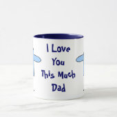 Mug Je t'aime ce beaucoup, papa (Centre)