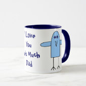 Mug Je t'aime ce beaucoup, papa (Devant droit)