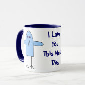 Mug Je t'aime ce beaucoup, papa (Devant gauche)