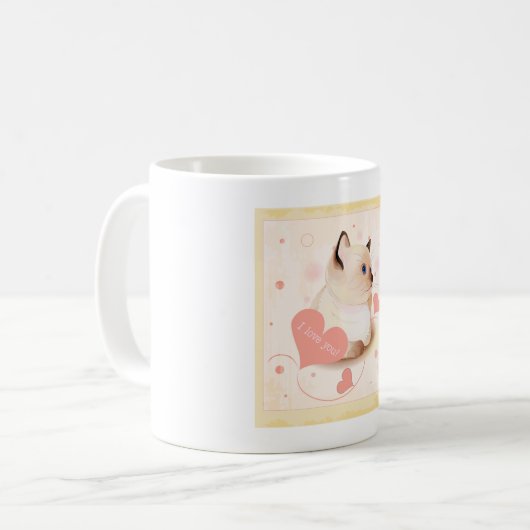 Mug Je T'Aime Chat (Devant gauche)