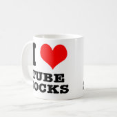 Mug Je T'AIME chaussettes hautes (Devant gauche)