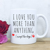 Mug Je t'aime Chien Valentines Jour