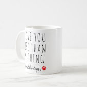 Mug Je t'aime Chien Valentines Jour (Devant gauche)
