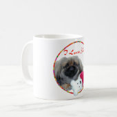 Mug Je t'aime chiot Pékinois (Devant gauche)