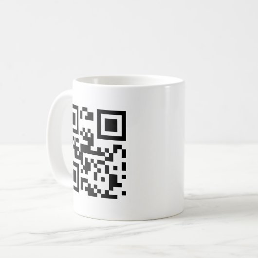 Mug Je t'aime - code de QR (Devant gauche)