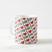 Mug Je t'aime - coeur (Devant gauche)
