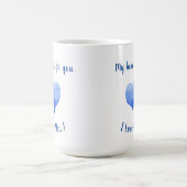 Mug Je t'aime Coeur Bleu mignon Saint Valentin (Centre)