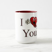 Mug Je t'aime cœur idiot (Centre)