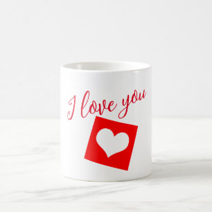 Mug Je t'aime coeur rouge