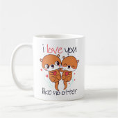 Mug Je t'aime comme No Otter mignon Saint Valentin (Gauche)