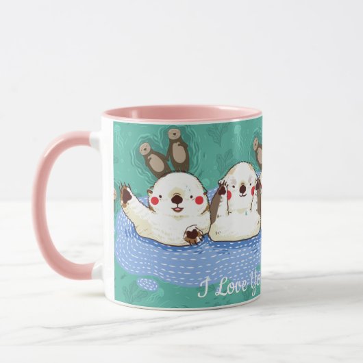 Mug Je t'aime comme pas de loutre (Gauche)