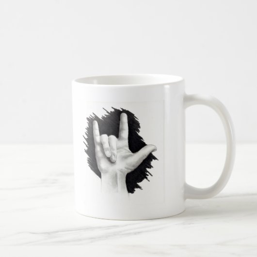 MUG JE T'AIME DANS ASL #2 (Droite)