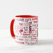Mug Je T'Aime Dans Différentes Langues | Vacances (Devant gauche)