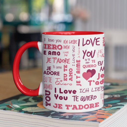 Mug Je T'Aime Dans Différentes Langues | Vacances