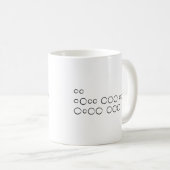 Mug "Je t'aime" dans le code Morse, cercles (Devant droit)