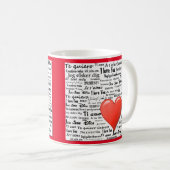 Mug Je t'aime dans plusieurs langues (Devant droit)