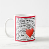 Mug Je t'aime dans plusieurs langues (Gauche)