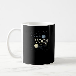 Mug Je t'aime de la lune et retour Design sincère 