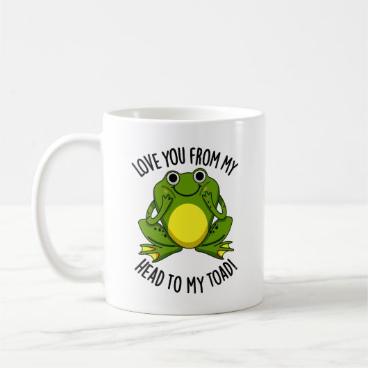 Mug Je T'Aime De Ma Tête À Mon Toad Drôle Animal Pun (Gauche)