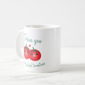 Mug Je T'Aime De Ma Tête Tomates Cute Fruit Pun (Devant gauche)