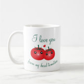 Mug Je T'Aime De Ma Tête Tomates Cute Fruit Pun (Gauche)