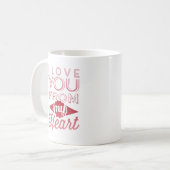 Mug je t'aime de mon coeur (Devant gauche)