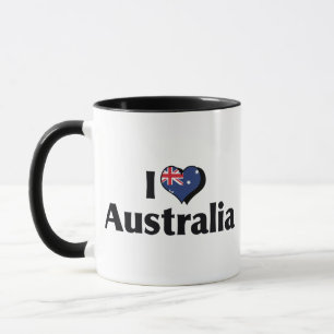 Mug Je t'aime drapeau de l'Australie