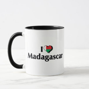 Mug Je t'aime drapeau de Madagascar