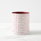 Mug Je t'aime E — Initiale personnalisée “E” romantiqu (Centre)