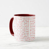 Mug Je t'aime E — Initiale personnalisée “E” romantiqu (Devant gauche)