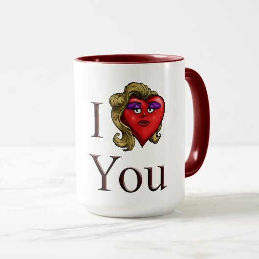 Mug Je T'Aime Elle Cœur (Devant droit)