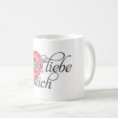 Mug Je t'aime en allemand (Devant droit)