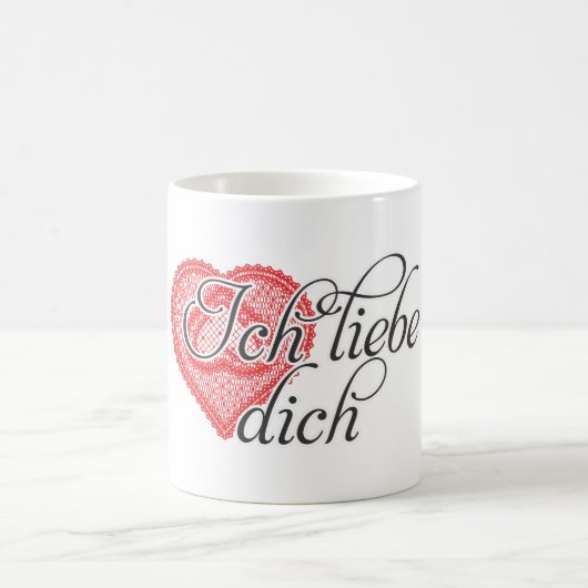 Mug Je t'aime en allemand (Centre)