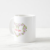 Mug Je t'aime Fleurs mignonnes (Devant gauche)