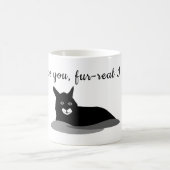 Mug Je t'aime fourrure réelle | black kitty (Centre)