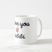 Mug Je t'aime habibi (Devant droit)