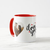 Mug Je T'Aime | Heureuse Sainte-Valentin moderne (Devant gauche)