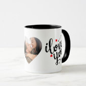Mug Je T'Aime | Heureuse Sainte-Valentin moderne (Devant droit)