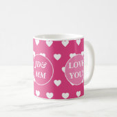 Mug "Je t'aime !" Initiales Saint-Valentin (Devant droit)