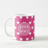 Mug "Je t'aime !" Initiales Saint-Valentin (Gauche)