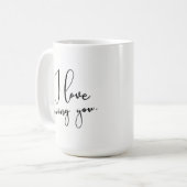 Mug "Je t'aime" Jolie Typographie manuscrite (Devant gauche)