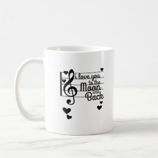 Mug Je t'aime jusqu'à la lune et retour Citation d'amo