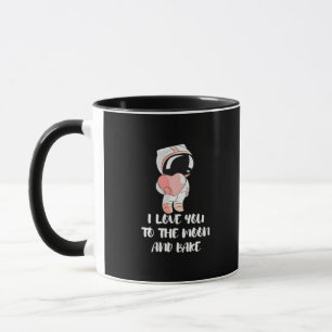 Mug Je t'aime jusqu'à la lune et retour Design minimal