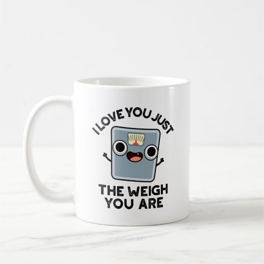 Mug Je T'Aime Juste Le Poids Que Tu Es Drôle Pun Diet (Gauche)