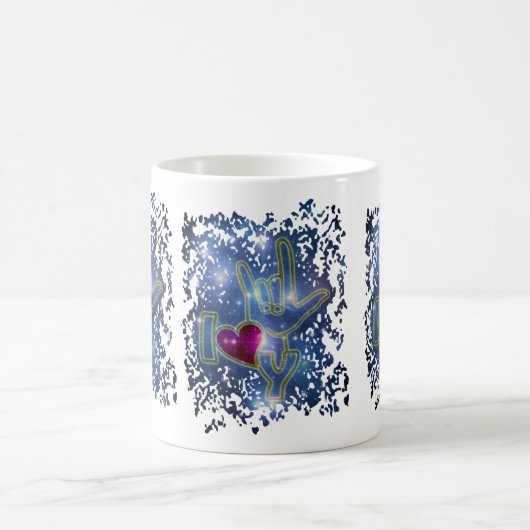 Mug JE T'AIME/langue des signes (Centre)