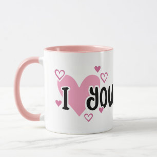 Mug Je T'Aime Les Coeurs Roses