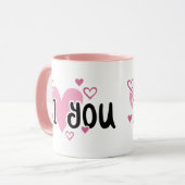 Mug Je T'Aime Les Coeurs Roses (Devant gauche)