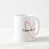 Mug Je t'aime maman (Devant droit)
